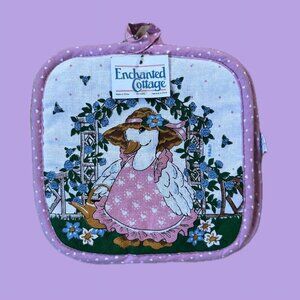 Vintage Cottagecore Goose Pot Holder Set – NWT 80s Enchanted Cottage